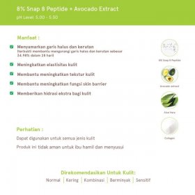 8% Snap 8 Peptide + Avocado Extract Face Serum (12ml)