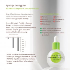 8% Snap 8 Peptide + Avocado Extract Face Serum (12ml)